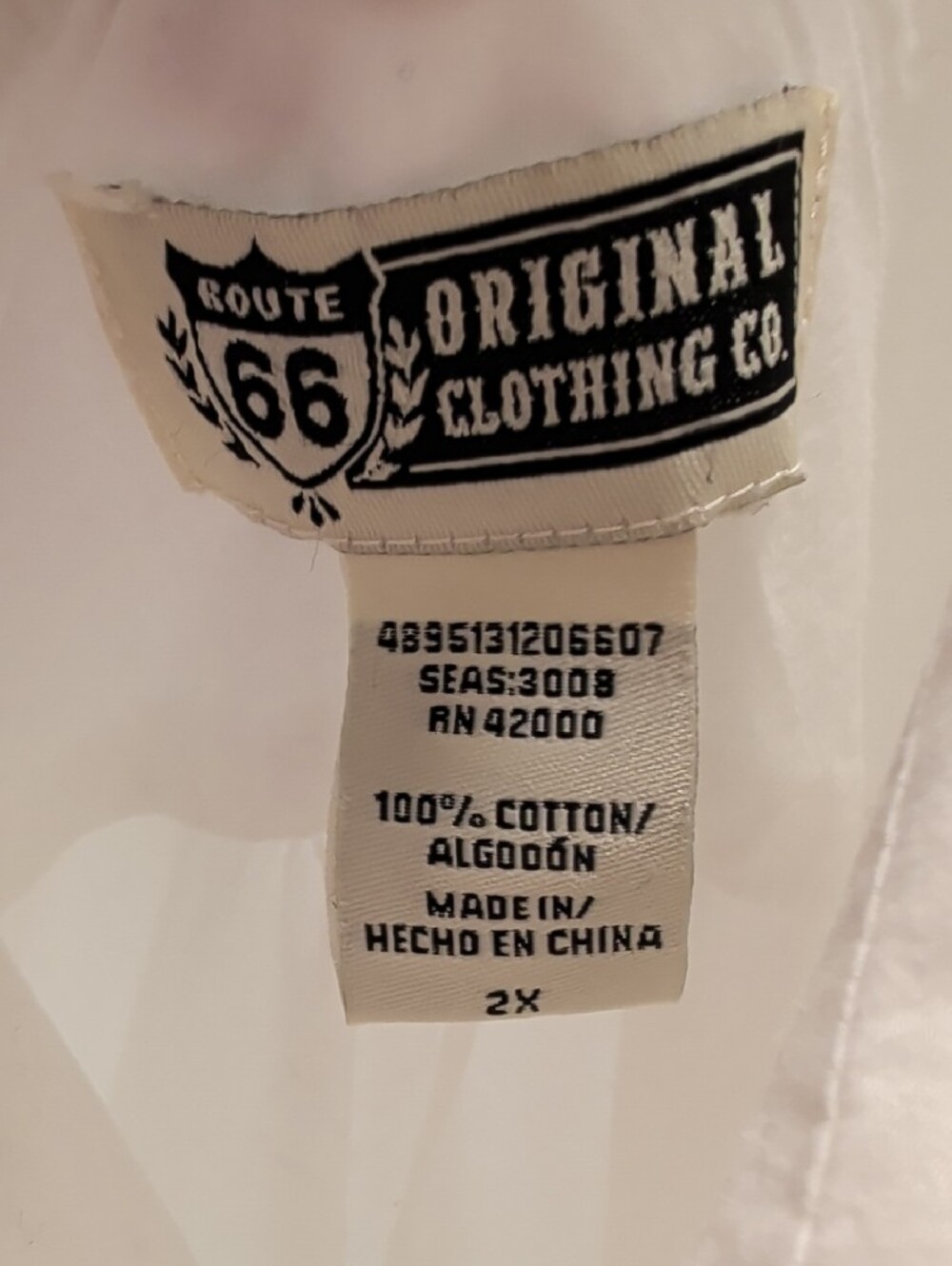 ROUTE 66 Original Clothing Co - 2X Pre Owned Classic White Button-Up Shirt - Picture 7 of 8
